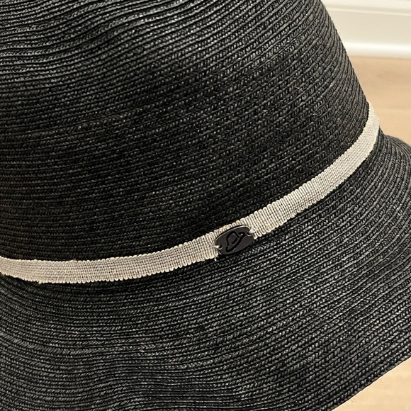 Borsalino Ladies Floppy Sun Fashion Hat Woman's Black PAGLIA 100% Maid in Italy - Picture 3 of 7